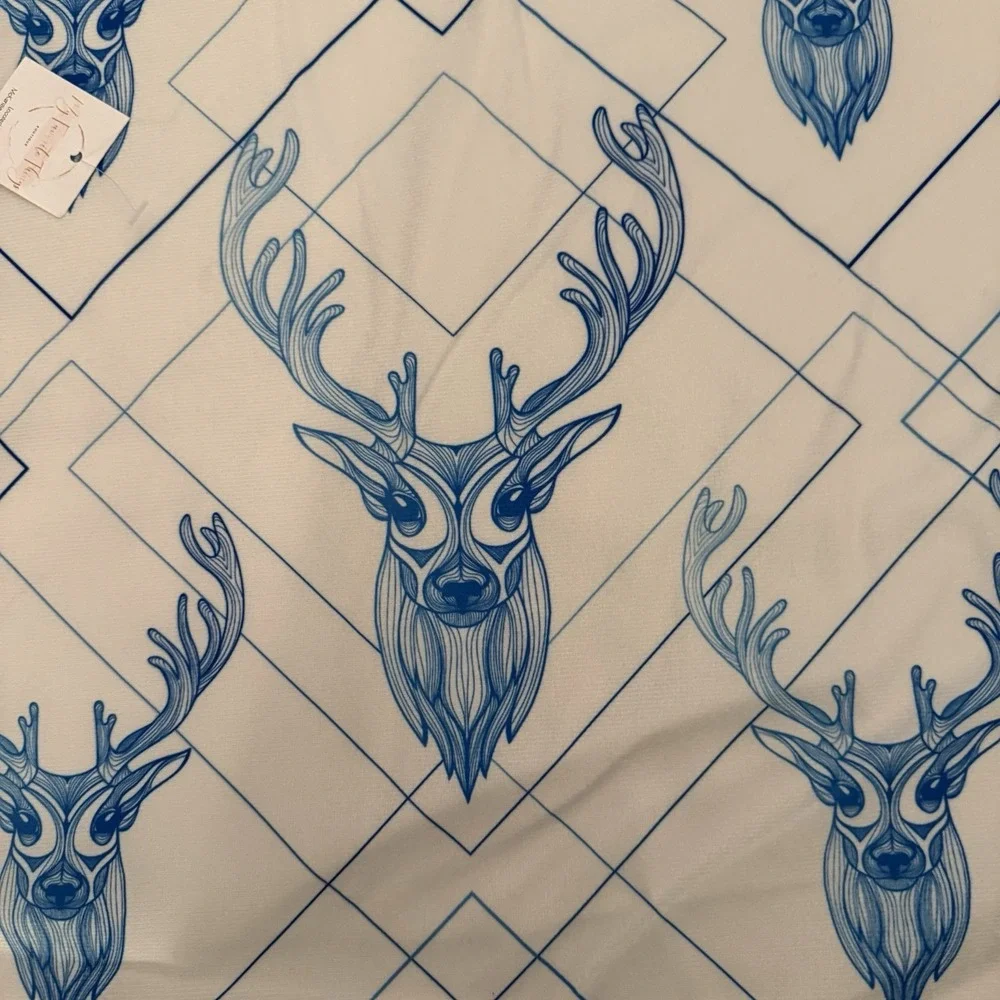 Deer Stag Elk Christmas Soft Plush Throw Pillow Cover Winter Holiday Chinoiserie